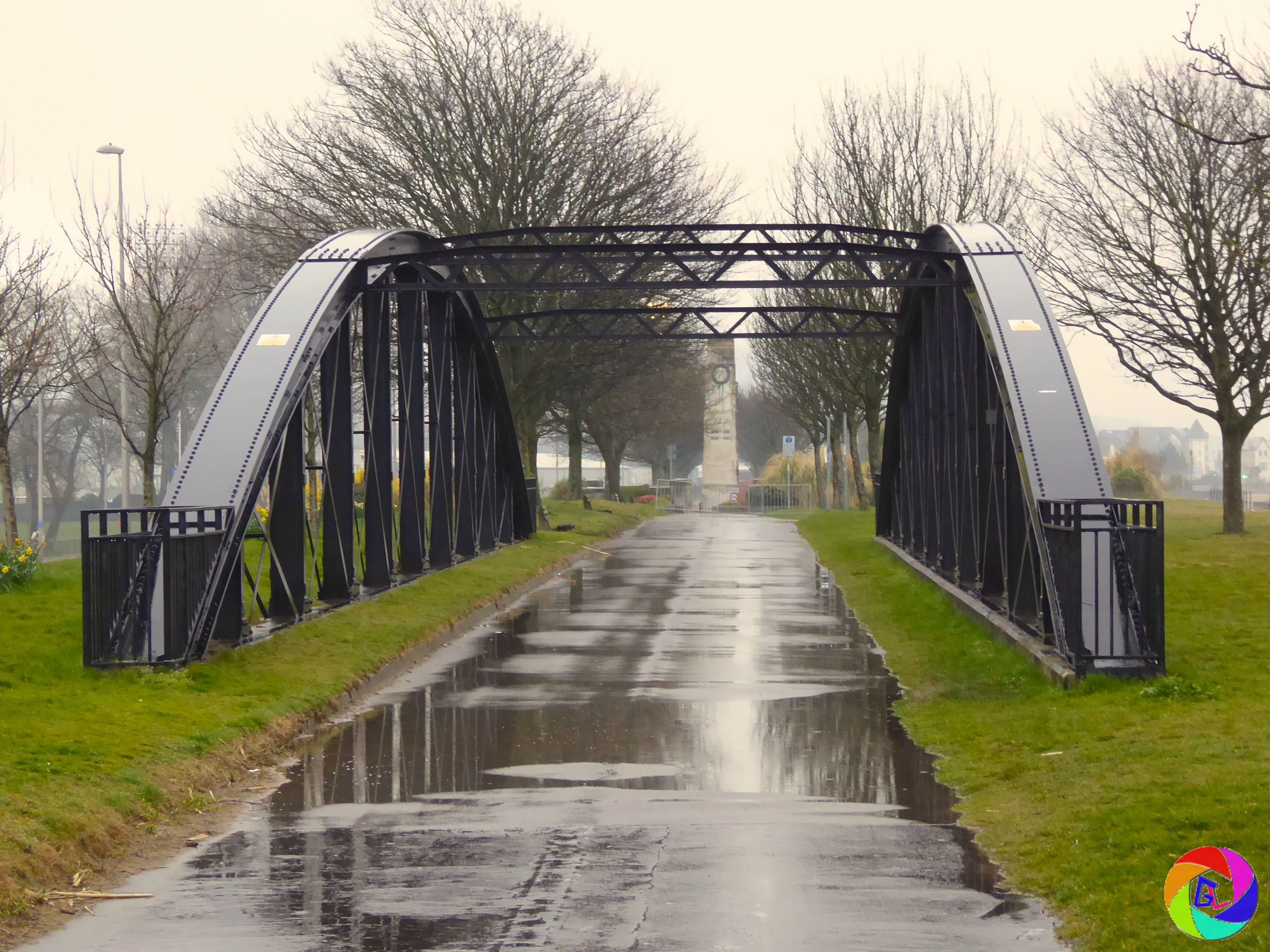 Cycle track on route of old LMS railway/Mumbles train line